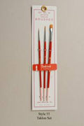 3pc 10/0 #0 #1 Taklon Brush Set