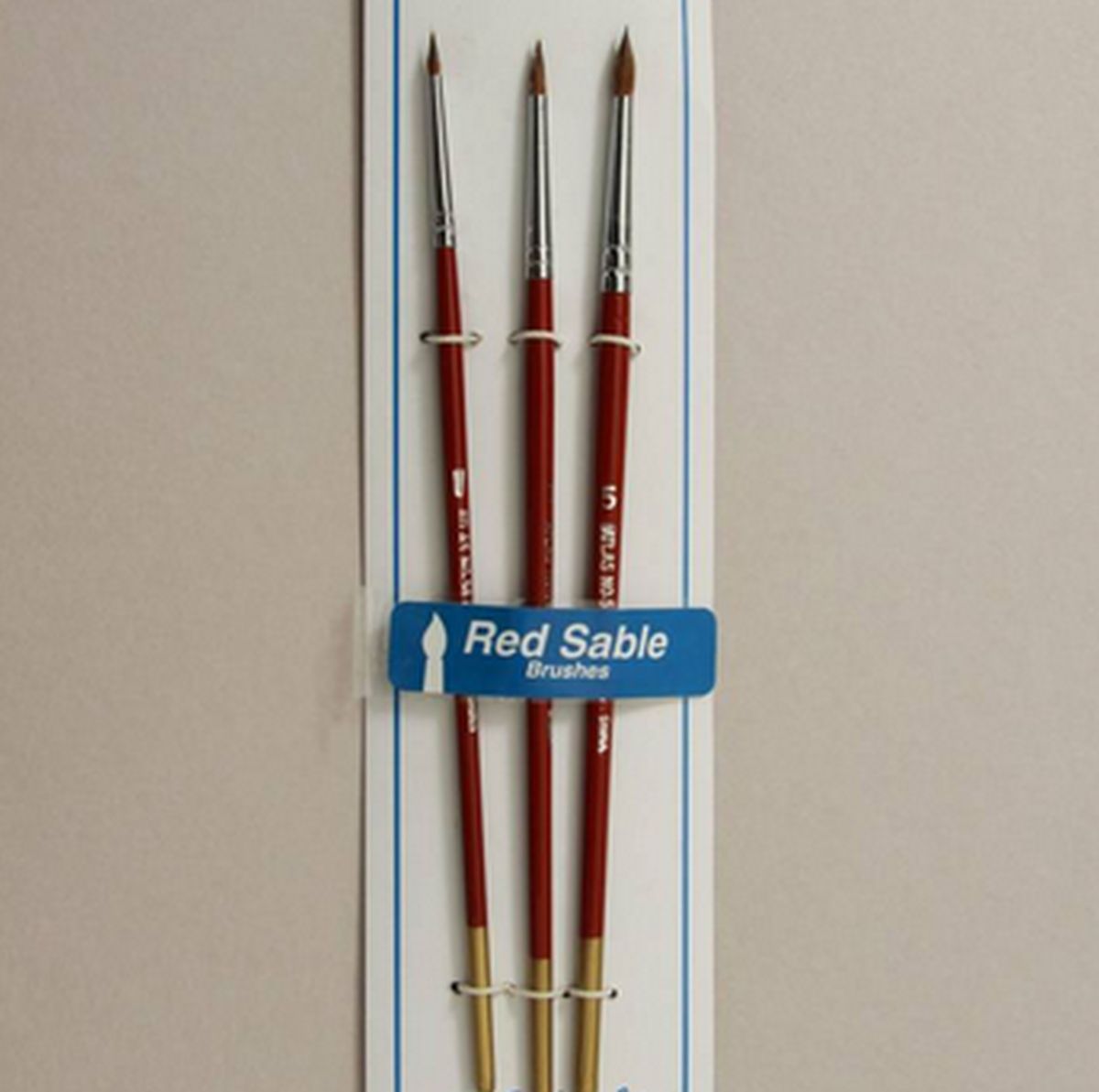 3pc set red sable 10/0 5/0 0