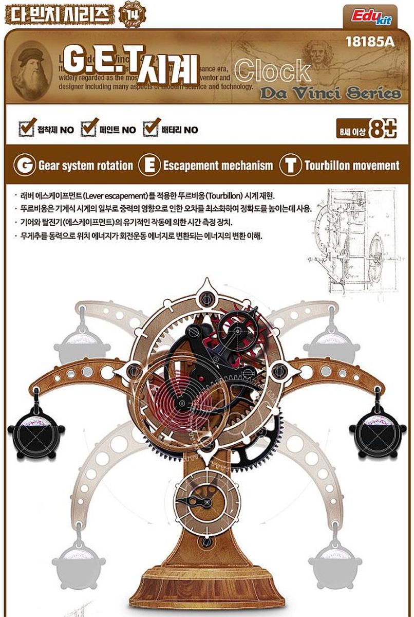 TARIFF da Vinci Series G.E.T. Clock