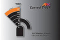 Track Curve 18''x1/8 Pr