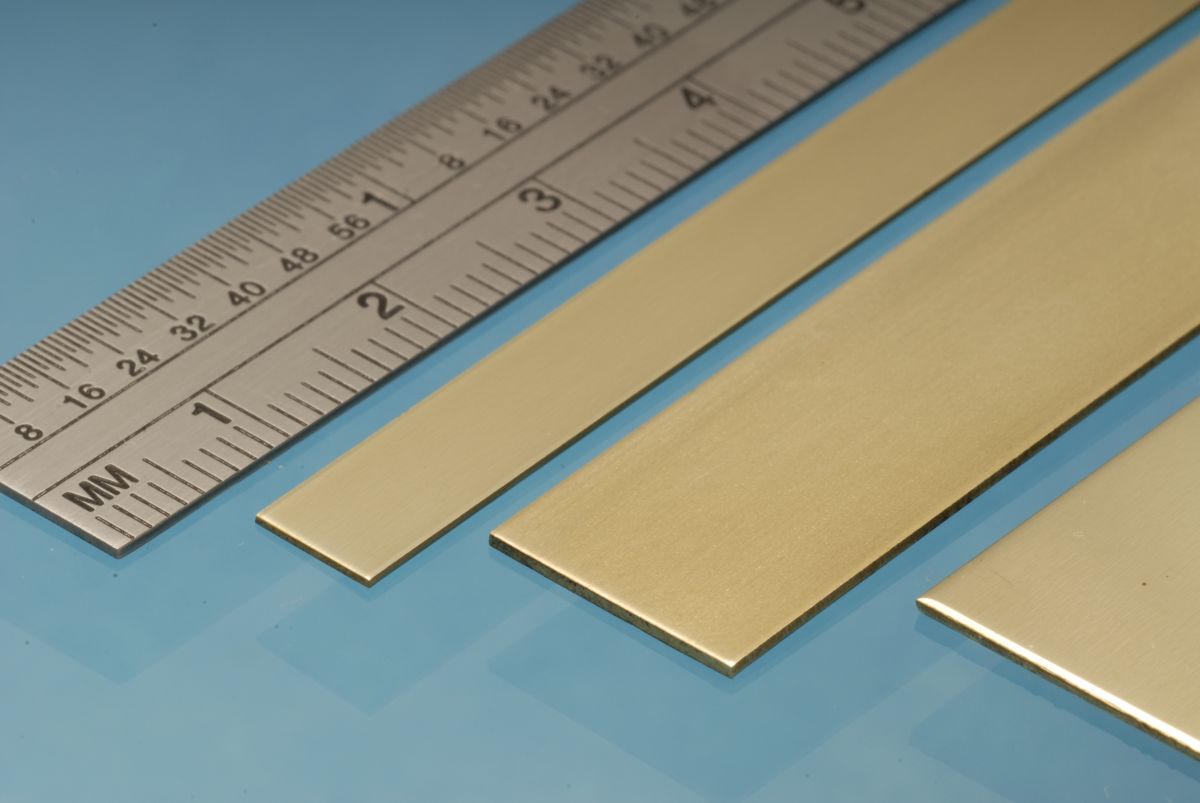 Brass Strip 12 x 0.4 mm 4pcs