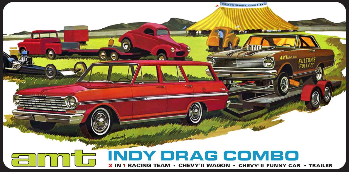 Indy Drag Combo (Chevy II Wagon Funny Car and Trailer
