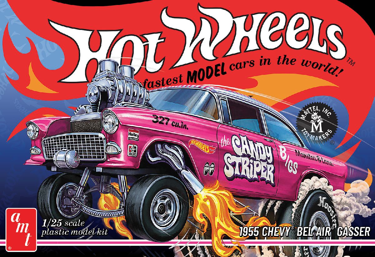 Hot Wheels 1955 Chevy Bel Air Sedan Gasser Candy Striper Ski
