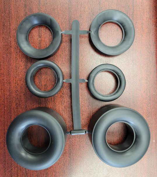 Funny Car Tire set bagged with punched header card