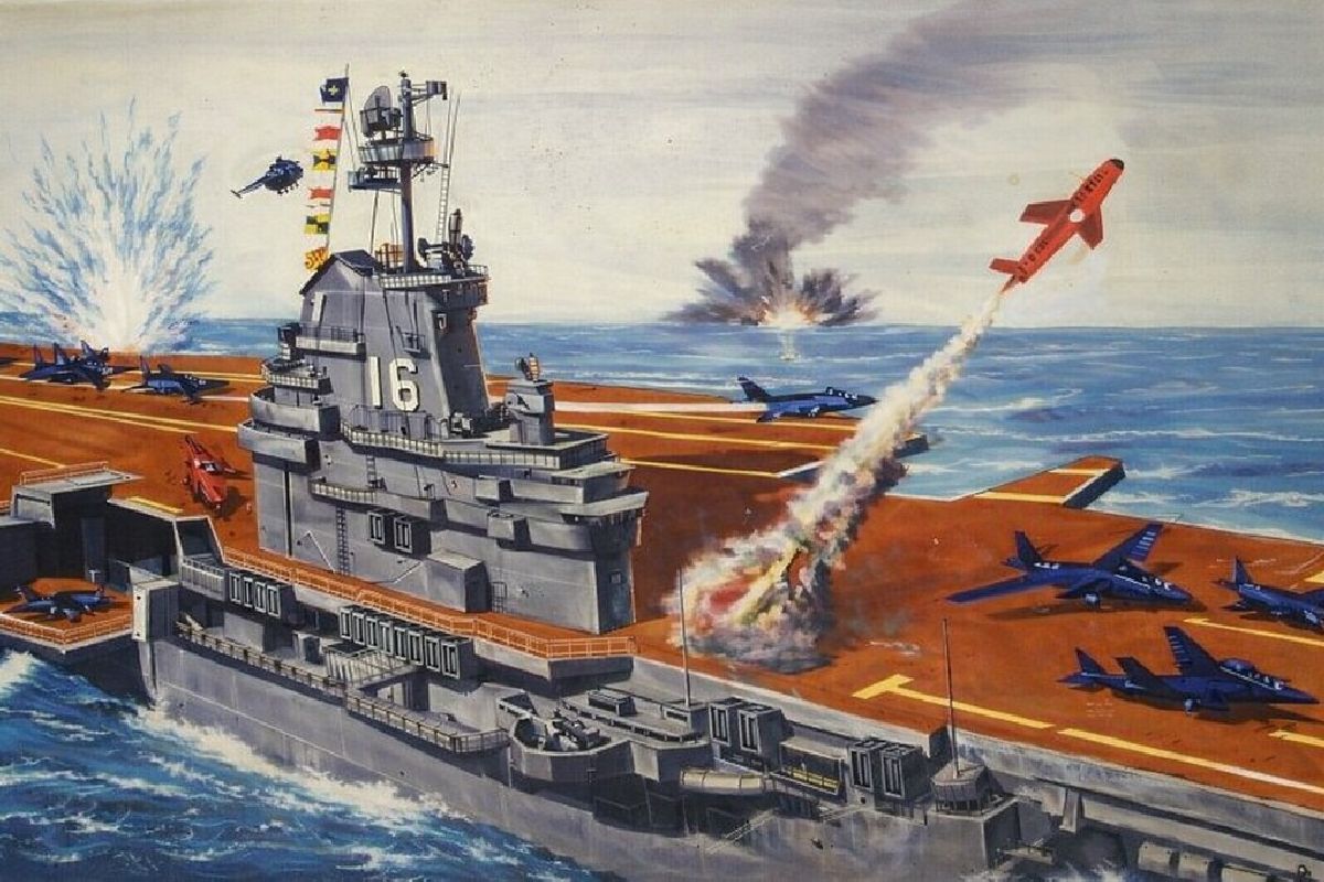 USS Lexington (CV-16) World War II Essex-Class Angled Deck A