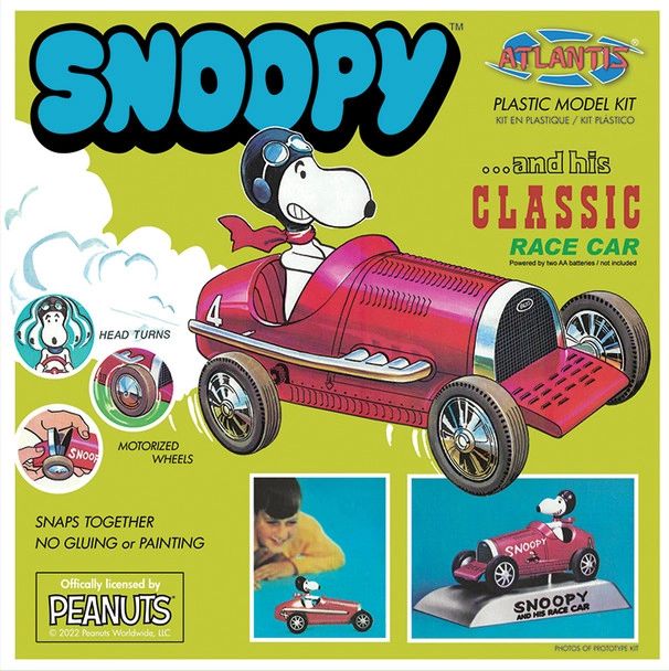 Snoopy and his Race Car
