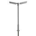 N Double Arm Parking Lot Light Silver Warm Led (3-Pack)