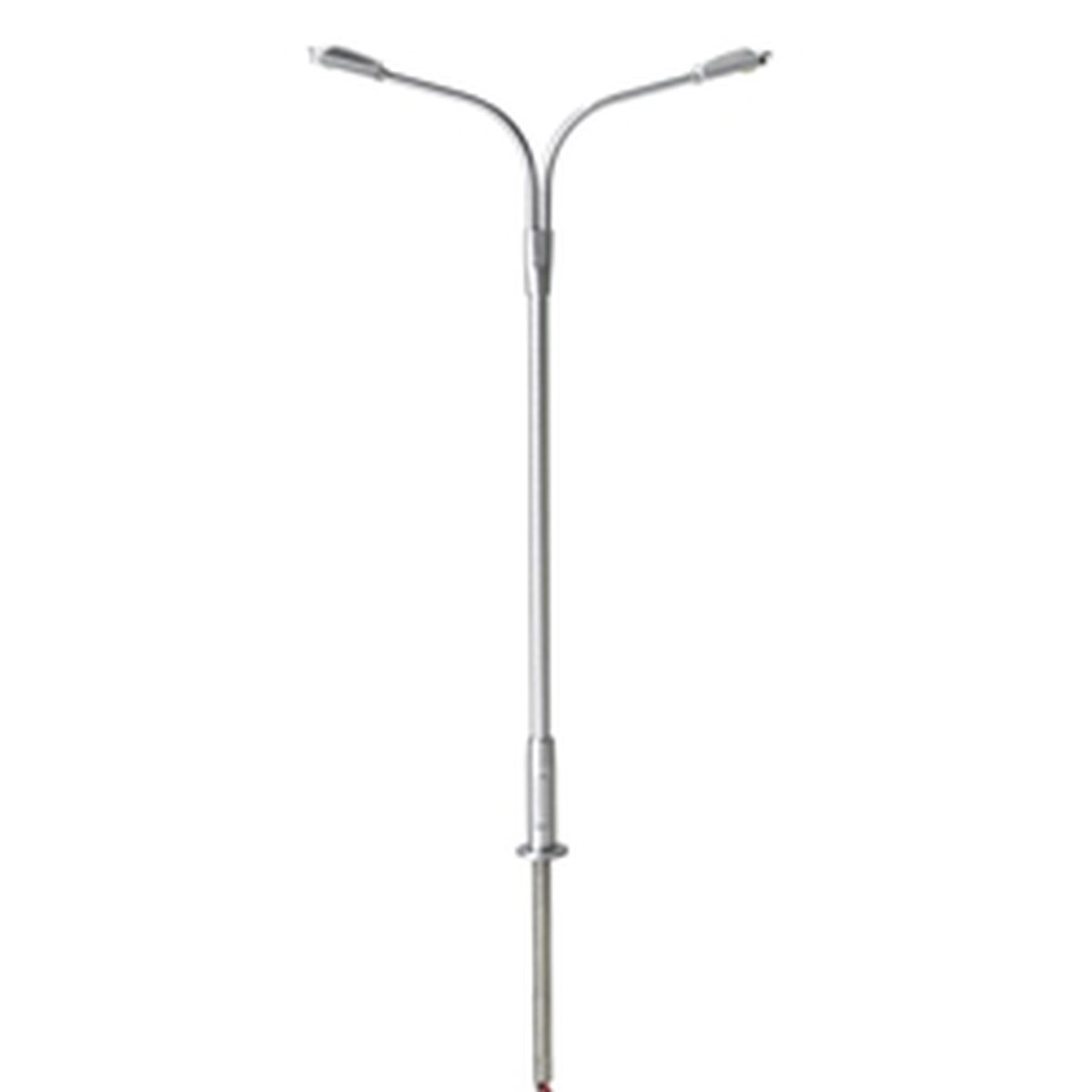 HO Double Arm Streetlight Silver Warm Led (3-Pack)