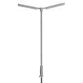 HO Double Arm Parking Lot Light Silver Cool White Led (3-Pac