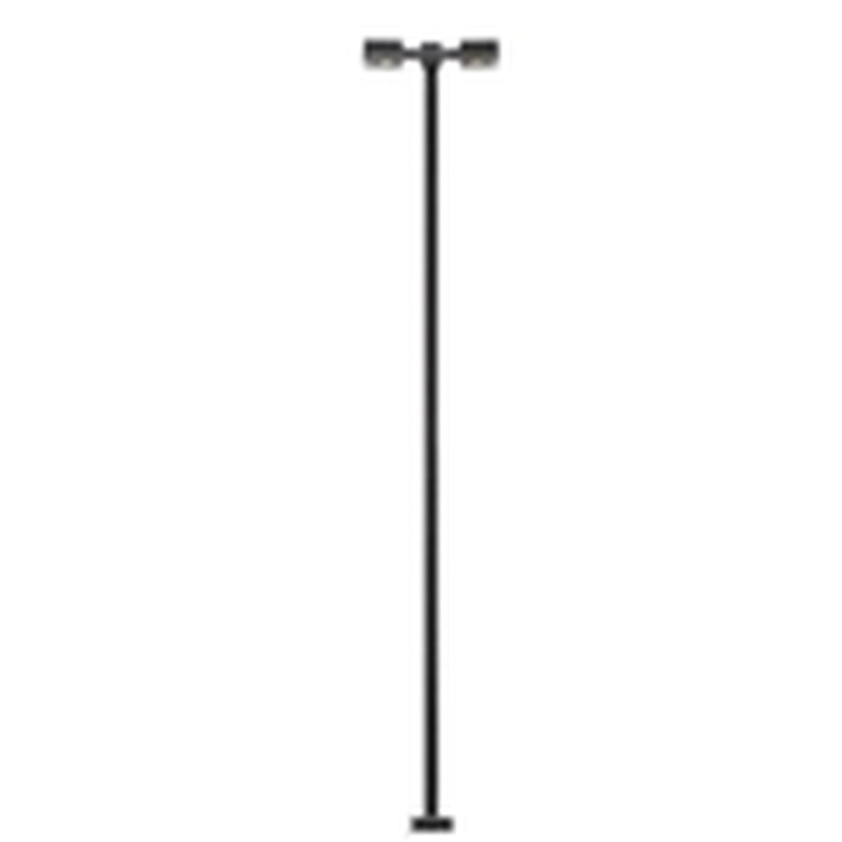 HO Double Arm Square Light Black 30ft Warm LED (3-pack)