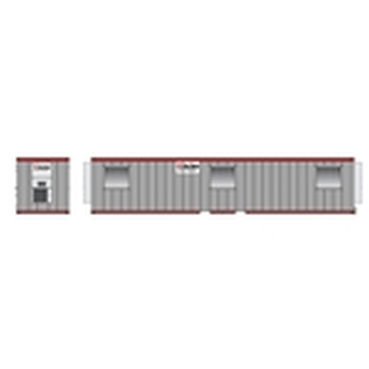 HO Aries Mobile Office Container Gray/Maroon
