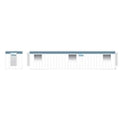 HO Wilmot Mobile Office Container White/Blue