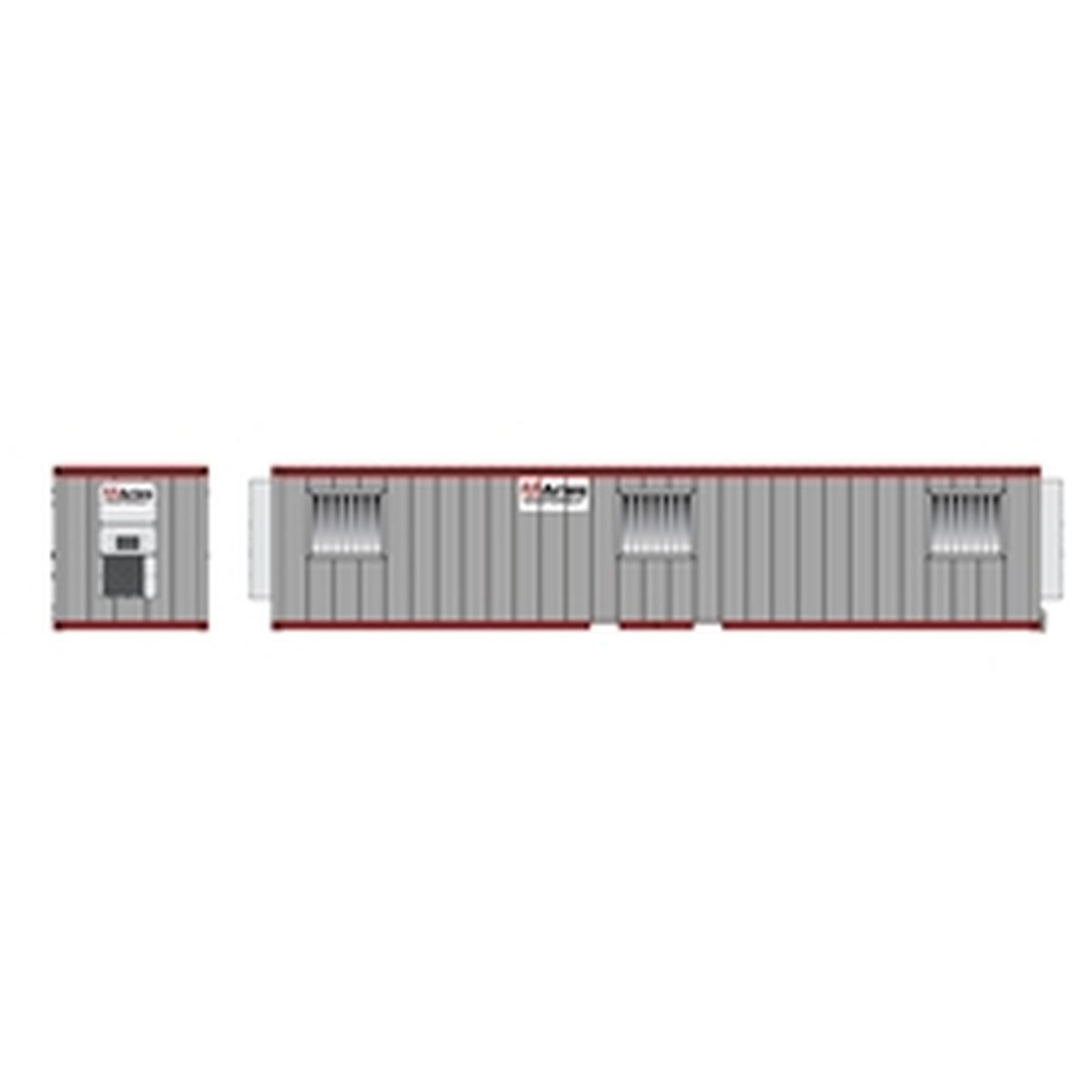N Aries Mobile Office Container Gray/Maroon