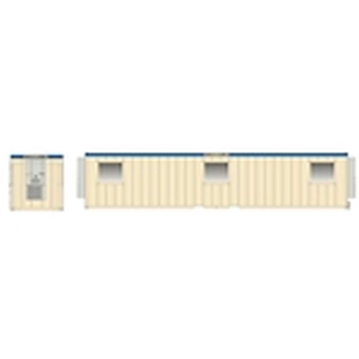 N Mobile Mini Mobile Office Container Tan/Blue