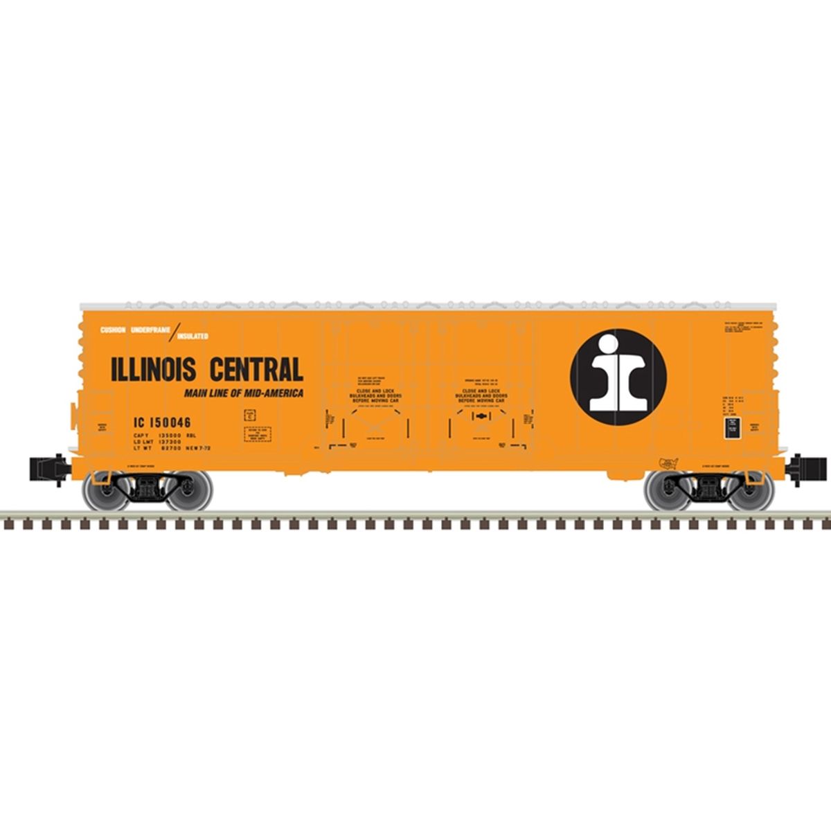 TARIFF Z 53' Boxcar Illinois Central #150046 Orange/Black