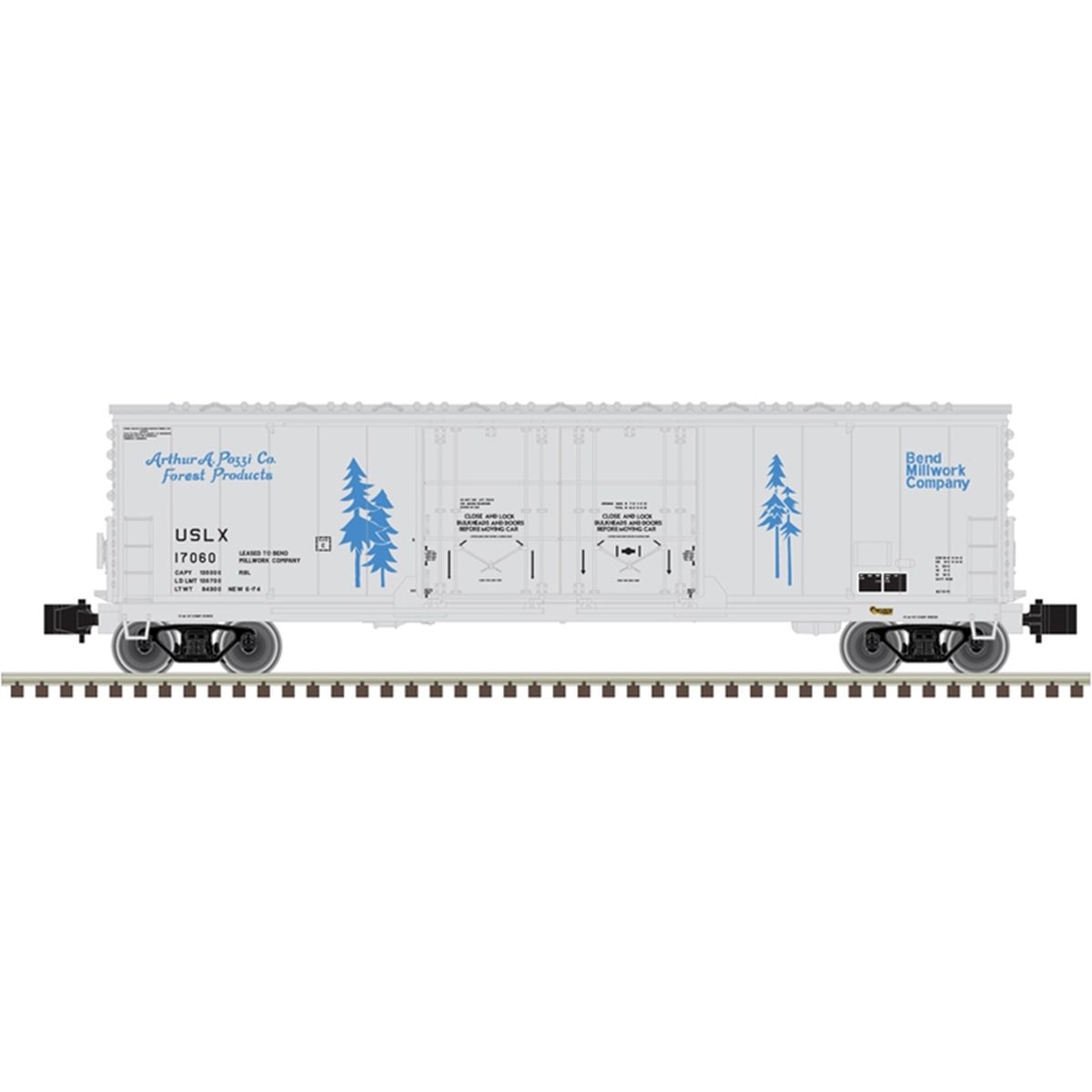 TARIFF Z 53' Boxcar Bend Millwork (USLX) #17060 Gray/Blue