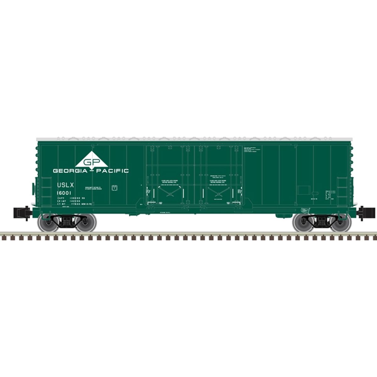 TARIFF Z 53' Boxcar Georgia Pacific (USLX) #16020 Green/Whit