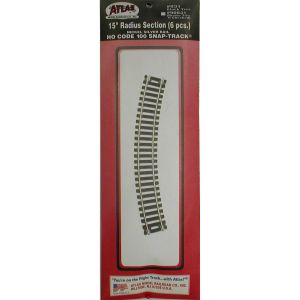 HO Code 100 15'' Radius/NS (6pk)