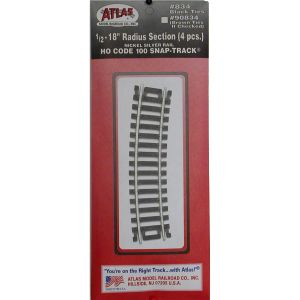 HO Code 100 1/2-18'' Radius/4pk