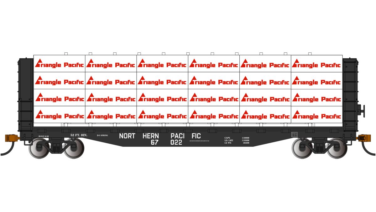 HO 52' Center-Beam Flatcar w/Bulkheads NP #67022