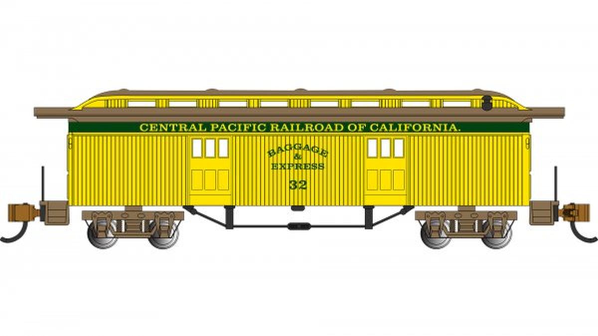 N Central Pacific Old-Time Baggage Car