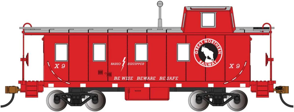 HO Off-Set Cupola Caboose GN #X-9