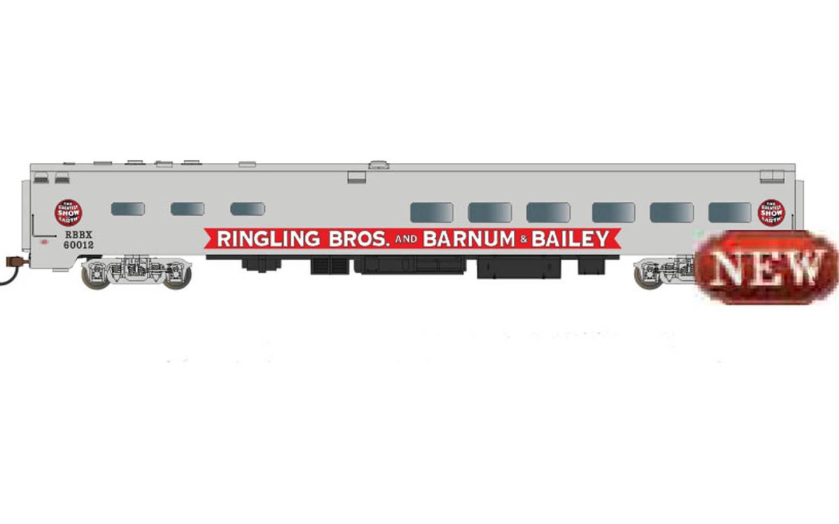 HO RINGLING 85' Dining Pie Car Red Unit #60012 w/Lighted Int