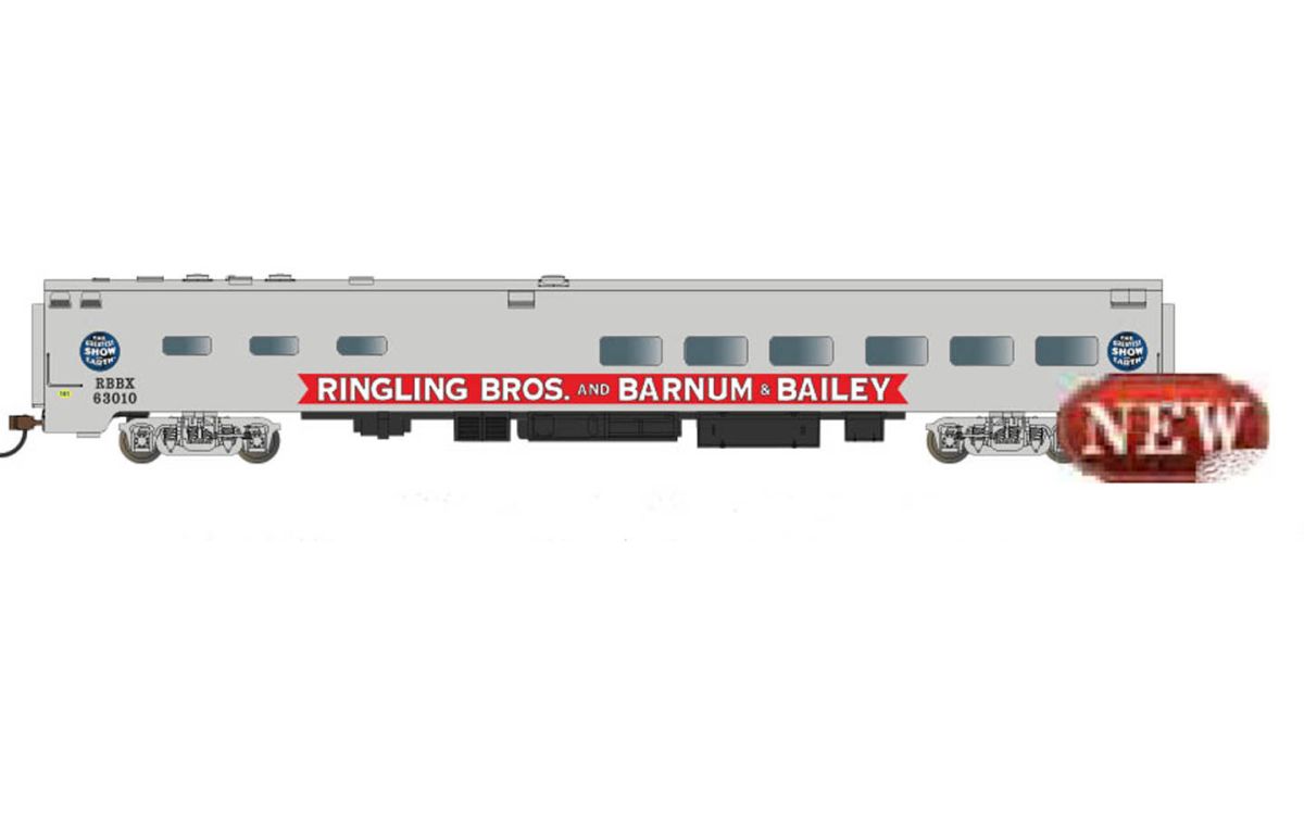HO RINGLING 85' Dining Pie Car Blue Unit #63010 w/Lighted In