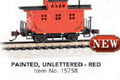 N Old-Time Bobber Caboose Unlttrd. Red