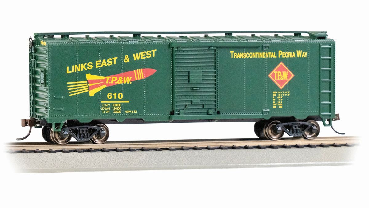 HO 40' PS-1 Boxcar Toledo Peoria & Western #610