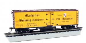 HO Track Cleaning 40' Woodside Reefer Manhatten Brewing