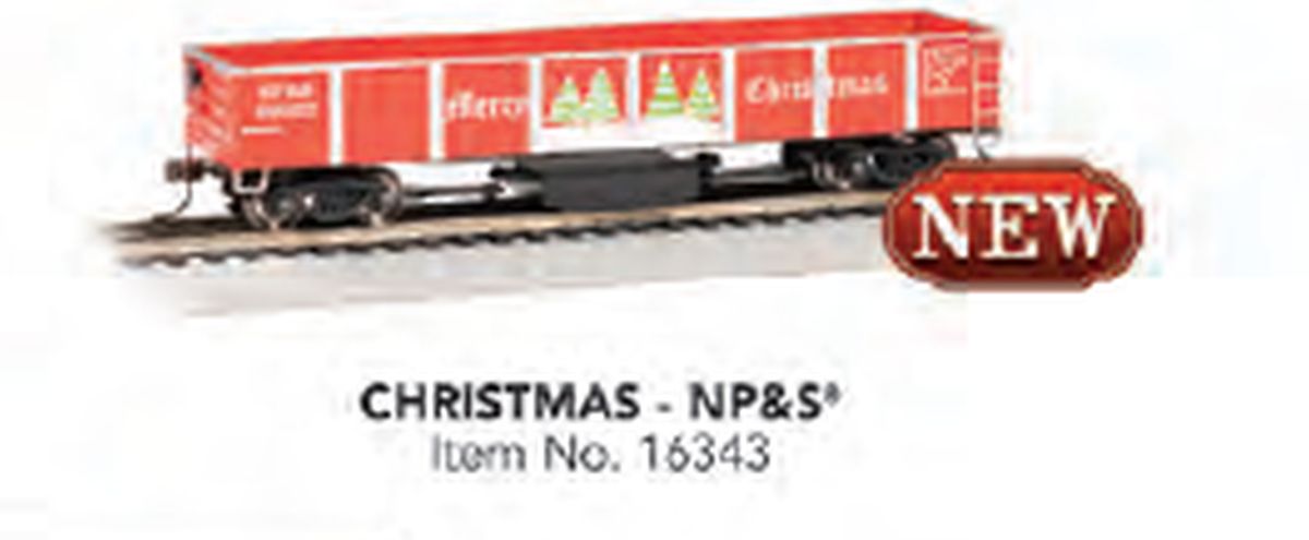 HO 40 Track Cleaning Gondola CHRISTMAS - NP&S