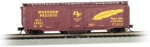 N Track Cleaning 50' Plug Door Boxcar WP #56057