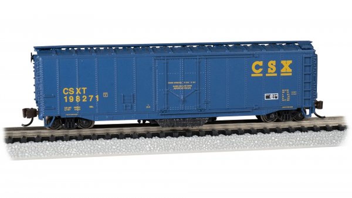 N Track Cleaning 50' Plug Door Boxcar CSX #198271
