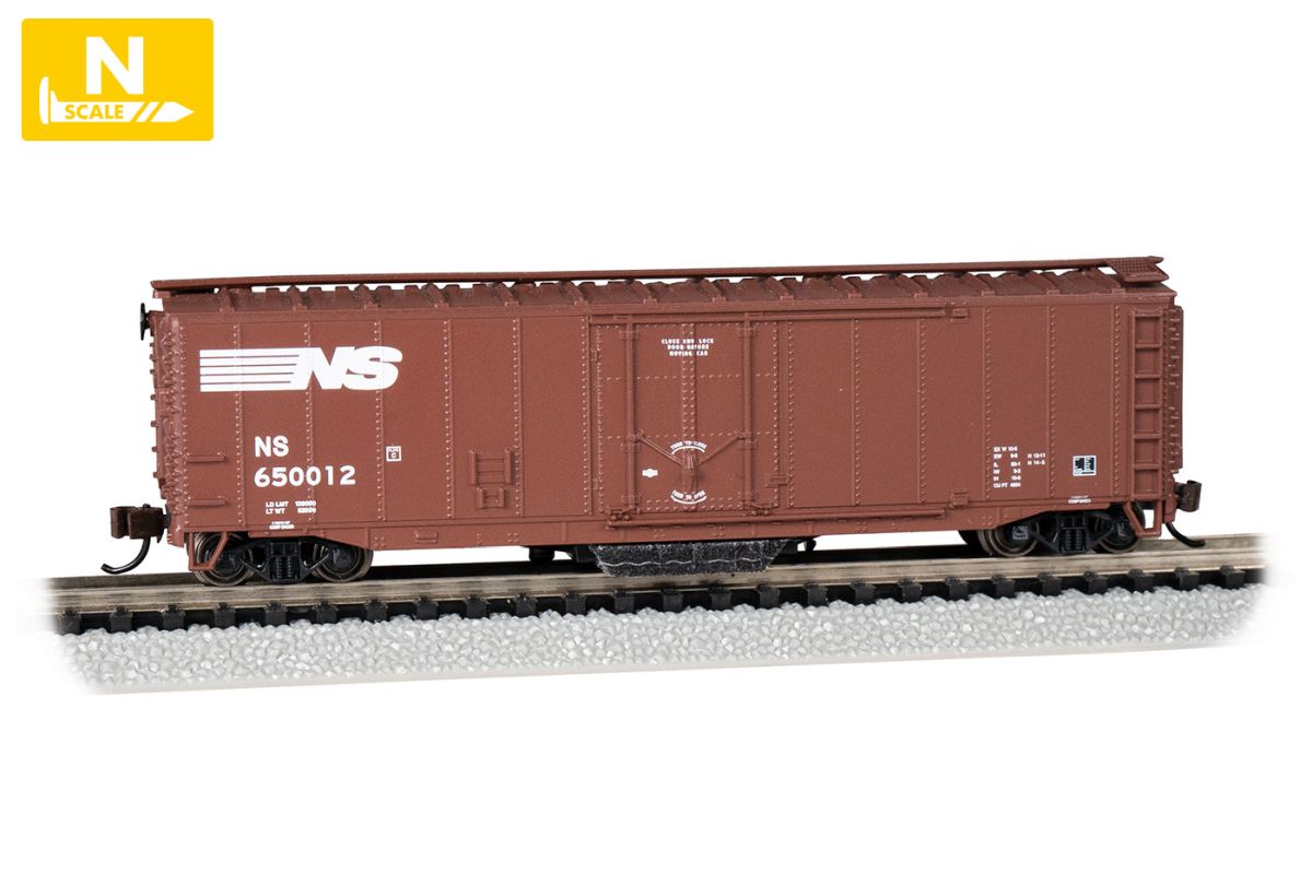 N Track Cleaning 50' Plug Door Boxcar NS #650012