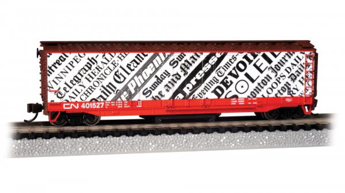 N Track Cleaning 50' Plug Door Boxcar CN #401527