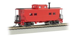 HO NE Steel Caboose Unlttrd/red