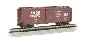 N 40' Steel Boxcar UP Automated Railway/brn
