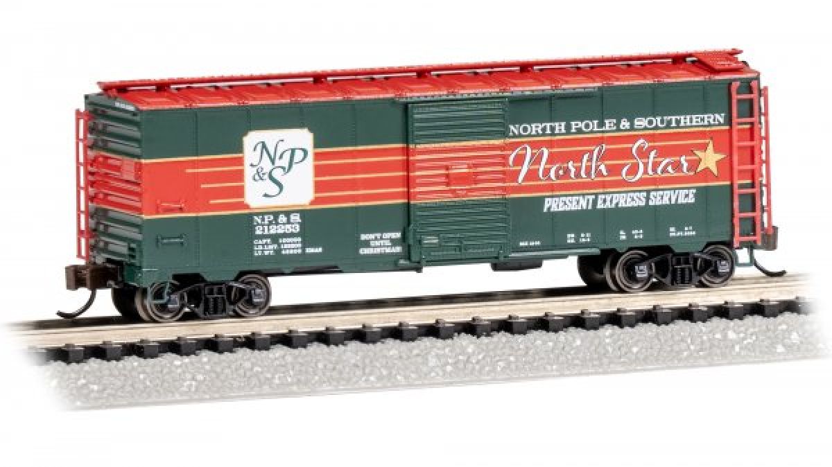 N 40' Steel Boxcar Christmas-NP&S Present Express