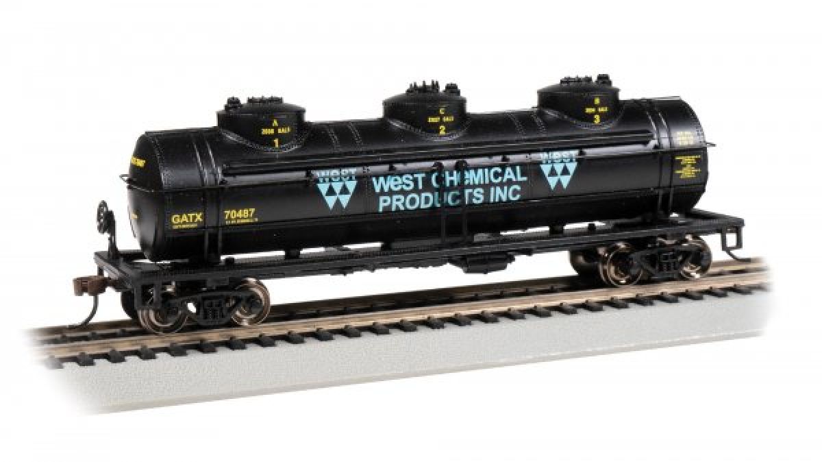 HO 40' Triple Dome Tank Car West Chemical #70487