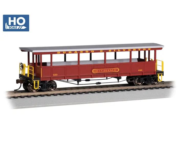 HO Open Side Excursion Car Durango&Silverton/red