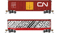 HO 50' PD Boxcar CN #401527 - (Newsprint)