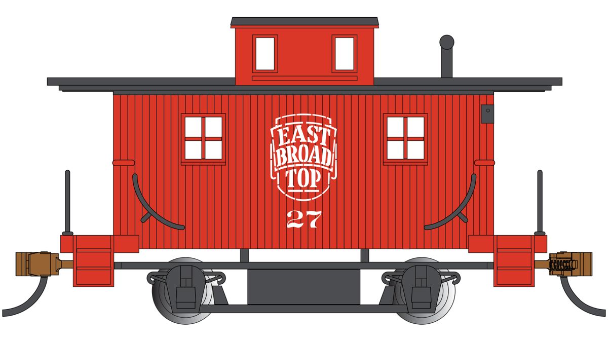 HO Old-Time Bobber Caboose E.B.T. #27 - Acorn Logo