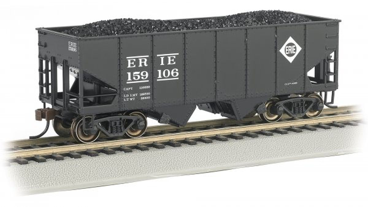 HO 55t 2-Bay Outside Braced Hopper Erie #156106