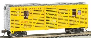 HO 40' Animated Stock Car w/Horses UP