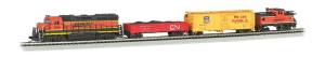 N Roaring Rails BNSF Freight Set/GP40 w/DCC Sound