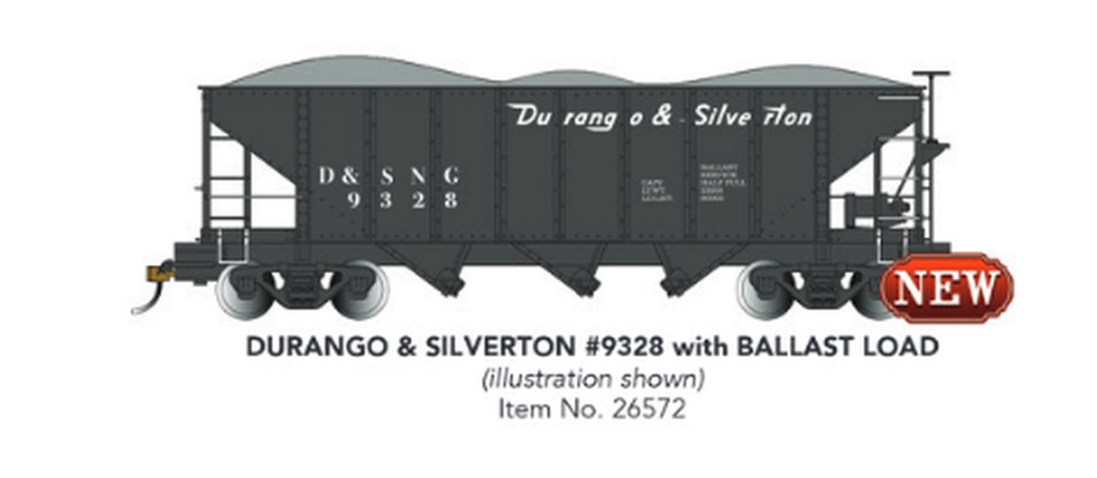 On30 3-Bay Hopper Durango & Silverton #9328