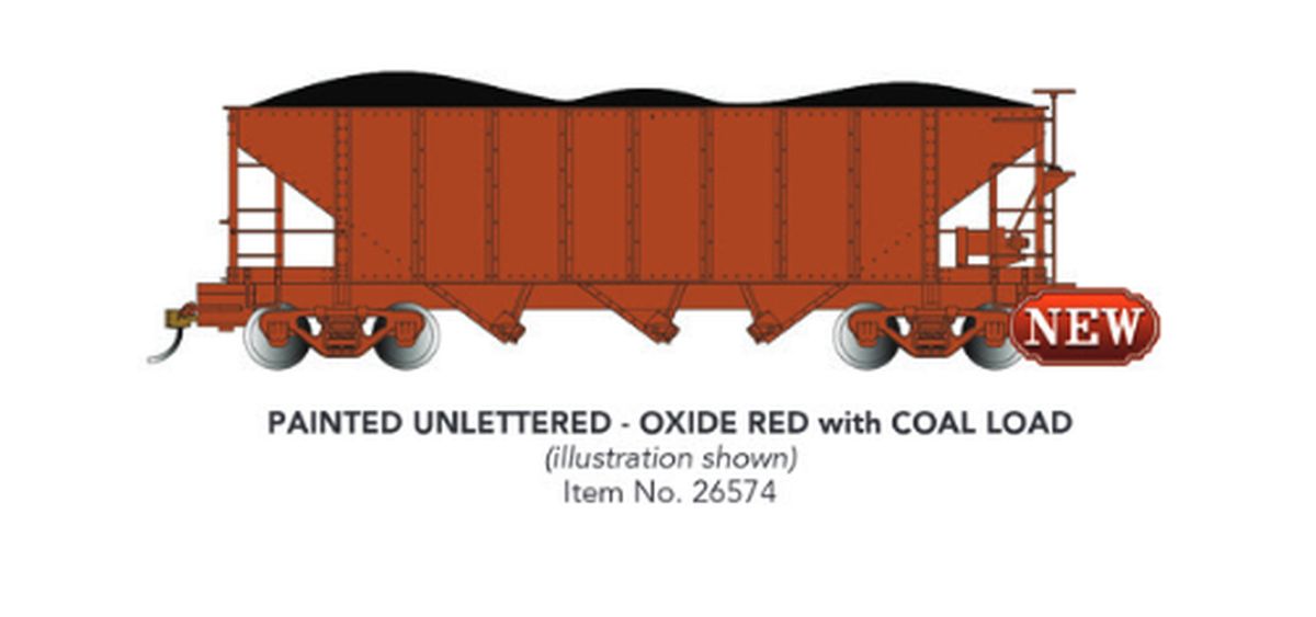On30 3-Bay Hopper Unlttrd. Oxide Red