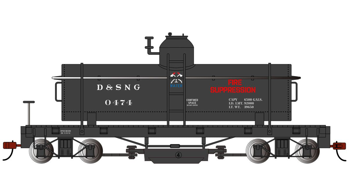 On30 Track Cleaning Car Durango And Silverton #0474 - Fire S