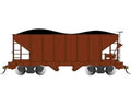 PAINTED UNLETTERED OXIDE RED (with black trucks)